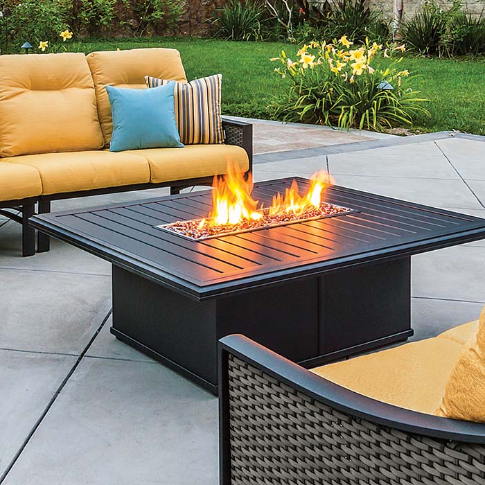 Tropitone Rectangular Banchetto Fire Pit – Labadies Patio Furniture ...